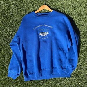 Vintage wolf sweater fisherman sport crewneck